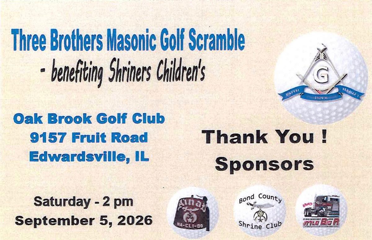 3 Bros Masonic Golf Scramble