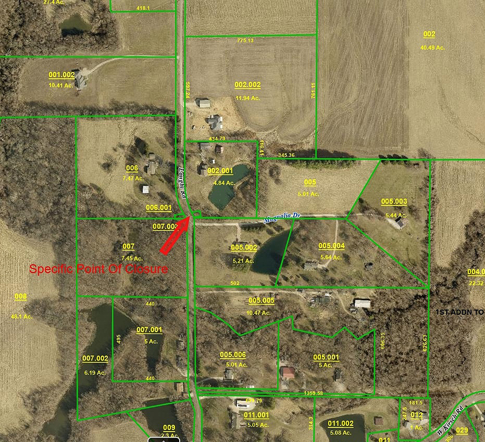 Longhi Rd. Closure map